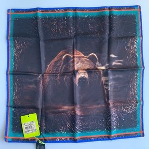 Silk Bear Pocket Square